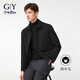 金利來(lái)GY【含棉羊毛】夾克男秋冬翻領(lǐng)茄克外套JWF1799-LK120黑色 1XL