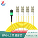 輝宏時(shí)代 萬(wàn)兆光纖跳線MPO-MPO-LC轉(zhuǎn)MT單模一分四8芯12芯16芯24芯100G200G400G兼容MTP光模塊OS2集束跳纖 MPO-LC 8芯單模萬(wàn)兆 3米