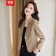 簡(jiǎn)蜓短款西裝外套女2026新款春秋季休閑小個(gè)子氣質(zhì)高級今年流行小西服 咖色西裝 S