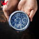 鐘家窯陶瓷蓋置蓋托景德鎮(zhèn)純手繪青花柴窯萬花紫砂壺蓋置瓷壺蓋托