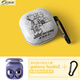 巴蒂尼 三星Galaxy Buds2保護套Buds2Live耳機殼Buds2 Pro降噪藍牙耳機套軟 三星Buds2/Buds2 Pro【白底背靠背】