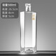 溥畔觀山白酒瓶一斤裝加厚透明玻璃高檔酒瓶密封空酒瓶500ml帶包裝 方瓶【含水晶標(biāo)】 500ml 單瓶