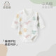 乖奇熊嬰兒純棉連體衣秋冬季長(cháng)袖包屁衣寶寶無(wú)骨睡衣三角哈衣春裝 白色/彩繪涂鴉 73cm