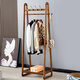 喜澤喜澤實(shí)木衣帽架落地掛衣架白蠟木晾衣服架臥室新中式衣服收納掛架 白蠟木【60cm】