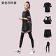 佐朗迪（zuolangdi） 瑜伽服女套裝2025新款大碼跑步運(yùn)動(dòng)套裝胖mm顯瘦遮臀 紫色四件套 2XL （建議135-150斤）
