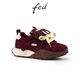 FED時(shí)尚休閑鞋春季新款女鞋增高厚底德訓鞋通勤運動(dòng)鞋女D1108-ZCB807 酒紅色 39