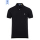 RRL拉夫勞倫Ralph Lauren夏季純棉翻領(lǐng)小馬標(biāo)短袖POLO衫半袖保羅 黑-白標(biāo) M (建議150-170斤)