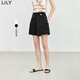 LILY【商場(chǎng)同款】夏新款質(zhì)感時(shí)髦花苞腰頭A型短褲休閑褲 510黑色 L
