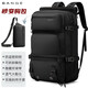 班歌獨立鞋倉男士斜挎單肩大容量旅行包電腦包通勤多功能雙肩包1810黑