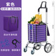 袖悠買(mǎi)菜手拉車(chē)購物車(chē)家庭用折疊小拖車(chē)老年人購物小拉車(chē)爬樓梯可坐人 四輪帶剎車(chē)大輪購物車(chē)【紫色】