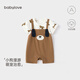 babylove【清倉】嬰兒連體衣男女寶寶夏季薄款外出服休閑可愛(ài)短爬短袖哈衣 汪星奇遇 73cm