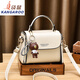 袋鼠（KANGAROO）網(wǎng)紅帶貨高品質(zhì)小包包女包2025女士簡(jiǎn)約斜挎包時(shí)尚單肩小方包 白色