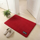 潔麗雅家用地墊腳墊衛生間吸水防滑浴室墊腳門(mén)口毛巾墊 喜慶紅短絨款【吸水防滑不掉毛】 60cm*40cm 1件數 【中號】