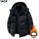 VACK秋冬季外套男士棉服冬季潮流棉襖子加厚面羽包絨服男冬季衣服棉衣 黑色 M (110-125斤)