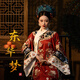 聽月小筑【東華夢(mèng)】原創(chuàng)女清代旗裝氅衣重工全刺繡宮廷風(fēng)格格裝 紅色，含圍領(lǐng) 現(xiàn)貨 M
