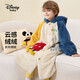 迪士尼（DISNEY）童裝兒童男童連帽睡袍保暖卡通舒適家居服23冬DB342LE05淺藍(lán)160