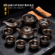 石茗堂高檔紫砂茶具套裝手工茶壺家用辦公送老師節(jié)日禮物朋友節(jié)日賀禮盒 萬(wàn)福紫砂古壺+蓋碗 11頭