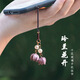 媞陌森系鈴蘭花手機掛繩女款中國風(fēng)掛件掛飾琉璃玉石吊墜小掛墜手機鏈 A514-1鈴蘭花開一只裝A09-301
