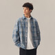 CHINISM赤塵襯衫男復古格子美式潮牌做舊襯衣外套休閑襯衣男CCJA11A6022