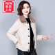 愛夸貓（AIKUAMAO）022冬季真皮羽絨服女短款皮衣海寧新款山羊皮皮草加厚外套 米白色 真水貂毛領(lǐng)  288款 XL 建議115--125斤