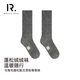 Henny Rue襪子女秋冬加厚馬海毛保暖中筒女襪復古燙標堆堆襪 深麻灰 1雙 均碼