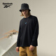 銳步銳步官方24新品男女同款時(shí)尚復古潮流寬松簡(jiǎn)約長(cháng)袖T恤 24FRM503UGH0 黑色 L