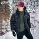 拓路者（Pioneer Camp）羽絨服冬季新款90絨700蓬連帽防風(fēng)保暖羽絨外套男加厚面包服男士 黑色-男 XL