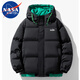 NASA MARVEL七夕情人節(jié)禮物棉服男冬季連帽外套棉襖子潮流寬松保暖面包情侶