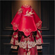 永相惜（Yongxiangxi）秀禾服紅蓋頭新娘紅頭巾新娘結(jié)婚用品紅色頭紗紅蓋頭古裝秀禾配飾 龍鳳祥云85*85