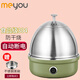名友（meyou） 煮蛋器304全不銹鋼多功能家用早餐單層小型水干斷電防干燒自動(dòng)斷電迷你蒸蛋器煮雞蛋 復(fù)古綠 單層