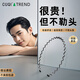 CUQI男士高端發(fā)箍潮男背頭隱形壓發(fā)頭箍碎發(fā)整理器不勒頭洗臉日常佩戴 黑色背頭防滑波浪款（0壓迫感）