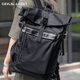 CavlslKcat雙肩包男士背包潮牌大容量旅行包多功能休閑運動(dòng)登山包大學(xué)生書(shū)包 黑色（可放入14寸電腦） 32*15*48cm