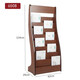 利思德報刊架書(shū)報架木質(zhì)資料架落地報紙架立式雜志宣傳單頁(yè)置物展示架 6508胡桃色