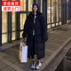 花語志中長(zhǎng)款棉服女2024新款韓版棉襖棉衣冬裝黑色小個(gè)子學(xué)生時(shí)尚寬松型 長(zhǎng)款過膝棉服【黑色】加厚 L 【建議110-125斤】