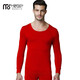 莫代爾男士?jì)纫虑镆虑镅澇∏嗄晟郎匕l(fā)熱纖維透氣保暖內衣套裝秋冬 大紅色 2XL (180) （推薦150-170斤）