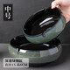 TaTanice煙灰缸 家用客廳陶瓷煙灰缸創(chuàng)意辦公室煙缸擺件 中號深邃綠