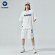 Hummel2024夏季新款短袖t恤套裝男女情侶裝休閑運(yùn)動(dòng)衣服潮 白色 M 