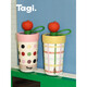 Tagi. 《i》想象蘋果保溫保冷杯大容量吸管不銹鋼水杯 波波蘋果 400ml