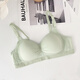 紀婭芙日系內衣女小胸聚攏學(xué)生高中少女薄款棉無(wú)鋼圈文胸收副乳防下垂 薄荷綠(褶皺款) 80A AB杯通用