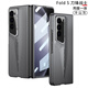 疆科適用三星ZFold5手機殼W24新款折疊屏殼膜一體保護套磨砂防摔硬殼刀鋒戰士秒變保時(shí)捷高級感外殼男 【灰色】 三星ZFold5/W24 【前屏自帶高清鋼化膜】