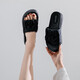 達芙妮厚底拖鞋女夏外穿2024絕美涼拖鞋女仙女風(fēng)夏季涼鞋女 黑色 38
