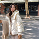 韓璐嬌（hanlujiao）羽絨棉服女冬季2024新款韓版寬松小個子加厚面包服保暖棉襖外套女 美拉德白 M【建議100-115斤】