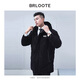 巴魯特（Brloote）男士羽絨服休閑時(shí)尚不規則鵝絨保暖外套秋冬 黑色 XL (180/100A)