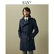 漢尼（HANY）切爾西戰壕風(fēng)衣男外套大衣商務(wù)復古新款軍大衣男士英倫風(fēng)休閑春季 科爾尼藏藍 M (48) 【建議130-150斤】