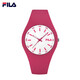 斐樂(lè )（FILA） 手表女男情侶款簡(jiǎn)約小清新硅膠表帶石英表男女學(xué)生手表777 玫紅色FLL38-777-003