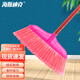 海斯迪克 HKQS-102 開(kāi)絲硬毛塑料掃把 小美好(配木桿)33cm毛寬【10把】