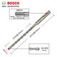 博世（BOSCH）沖擊電錘鉆頭打孔四坑一系鉆頭混凝土穿墻加圓柄鉆頭磚墻裝修鉆孔 6X100/160mm【1支】