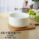 華貢純白色骨瓷盤(pán)子家用碟子骨質(zhì)瓷菜盤(pán)深口陶瓷深盤(pán)白瓷餐盤(pán)酒店飯盤(pán) 8英寸10個(gè)（標準菜盤(pán)）
