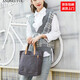 ANDSEEYOU品牌 單肩包女 文藝簡(jiǎn)約帆布包情侶款包包上班手提包復古布包大容量斜挎包帆布托特包潮 款式一 深灰色