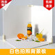 貝陽(yáng)（beiyang） 白色拍照背景板硬造景大理石水泥KT板PVC做舊木板美食擺拍復(fù)古拍攝道具攝影紋理板蛋糕烘培背景墻 【3張組合裝】白色背景板【送卡扣_3】 60*60cm